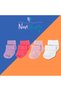 4-Piece Bamboo Baby Socks, Newborn Baby Socks, Girls Boys, White Pink Ecru - 2