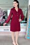 Chiffon Channel Dress with Silvery Neckline - 5K299 - 3