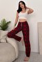 Women's Suede Plaid Patterned Pajamas - 3