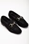 401 Black Suede Perforated Daily Women's Ballerinas - 2