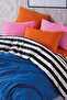 Popping Colors Double Elastic Sheet Duvet Cover Set Dusk Blue