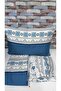Double Cross Stitch Pattern Cotton Duvet Cover Set (Sheet with Elastic) - 3
