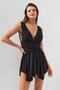 V-Neck Dress Swimsuit Black 231120 - 3