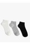 Set of 3 Booties Socks Multicolored Textured - 2
