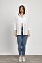 Beyaz Relaxed Fit Rahat Kesim Basic Gömlek - 6621a - 6