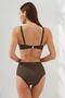 طقم بيكيني بأشرطة رفيعة من Underwire كاكي 231214 - 2