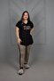 Plus Size Lace-Up V-Neck Pajama Suit - 6