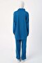 Petrol-Neon Detailed Oversize Sweat Tunic - 4