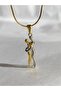 Silver Gold Hugging Couple Couple Necklace Valentines Day Gift - 2