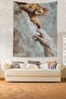 Renaissance Adam's Creation Humor Cat Paw Stain Resistant Fabric Wall Cover Wall Tapestry Tapestry - 2