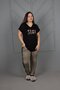 Plus Size Lace-Up V-Neck Pajama Suit - 3