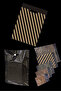 40X50 cm Black Striped Gift Bag - 50 Reinforced, Size 4 - 6
