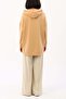 Light Beige Kangaroo Pocket Hooded Sweat Tunic - 4