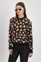 Black Leopard Detail Knitwear Sweater 24342