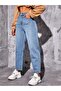 Mom High Waist Duz Leg Jeans - Open Wash 11001-1 - 4