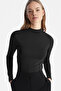 Women's Navy Blue Black 2-Piece Stand Collar Ultra Soft Bodysuit - 3