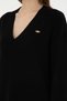 Women's Black V-Neck Sweater 50297120 -Vr046 - 7
