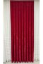Velvet Textured Luxury Background Curtain Red Close Pleat (Single Wing)