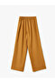 Double Breasted Side Cover Detail Tied Wide Leg Viscose Trousers - 6