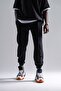 Men's Stitched Elastic Black Jogger Pants