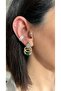 Green Stone Special Series Gold Earrings - 2