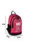 "The World" Double Compartment School Backpack Claret Red / 03834 - 4