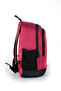 "The World" Double Compartment School Backpack Claret Red / 03834 - 2