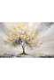 Hari̇kabi̇rev | Soft White-Gold Tree Model | Framed Tempered Glass Table Single Horizontal - 2