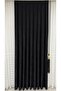 Velvet Textured Luxury Background Curtain Black Close Pleat (Single Wing)