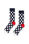 - Multi-Colored Set of 3 Classic Patterned Cotton Socks - 2