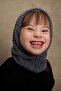 Knitted Children's Balaclava Beanie Anthracite