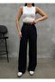 Premium Pleated Wide-Leg Palazzo Fabric Trousers