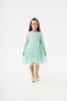 Girl's Evening Dress, Lace Sleeves, Bow Detail, Buckle Gift, 4-7 Years Old