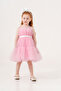 Sequin Belt Ruffle Straight Girls' Evening Dress