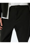 Straight Fit Viscose Blended Pocket Detailed Buttoned Fabric Trousers - 6