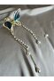 Variegated Patterned Butterfly Pearl Dangle Buckle - 2