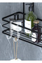 2 Pcs Clear Plastic Hanging Metal Bathroom Kitchen Shelves - 2