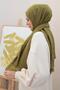 Olive Green-Bamboo Kraş Shawl