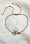 Turquoise Owl Handmade Glass Murano Anklet Bracelet - 2