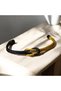 Magnet Steel Bracelet - Yellow Black - for Women and Men with Simple and Stylish Design - 2