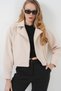 0717 Women's Short Cashmere Jacket - Beige