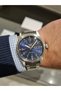 Seiko-Atomatic Navy Blue Dial with Calendar Steel Bracelet 10 Atm Waterproof Men's Wristwatch