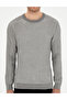 Light Gray Melange Slim Fit Crew Neck Sweater 50297117-Vr091 - 6