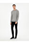 Light Gray Melange Slim Fit Crew Neck Sweater 50297117-Vr091 - 4