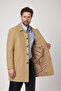 Madrid Men's Beige Peter Pan collar Spring Jacket-Trench Coat - 4