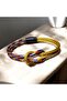 Yellow Rainbow Pattern Magnet Steel Wrist - for Women and Men with Simple and Stylish Design - 3