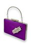 Purple Color Satin Crystal Stone Evening Dress Bag Evening Bag Henna Bridal Bag Clutch Portfolio - 2