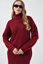 15892 Model Red Knitwear Sweater and Skirt Set - 4