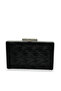 Black Color Laser Waterway Patterned Evening Dress Bag Evening Bag Henna Bag