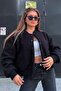 Pinterest Equivalent Oversized Snap Closure Pocket Detail Loose Fit Wool Cashmere Look Thick Coat Jacket - 3